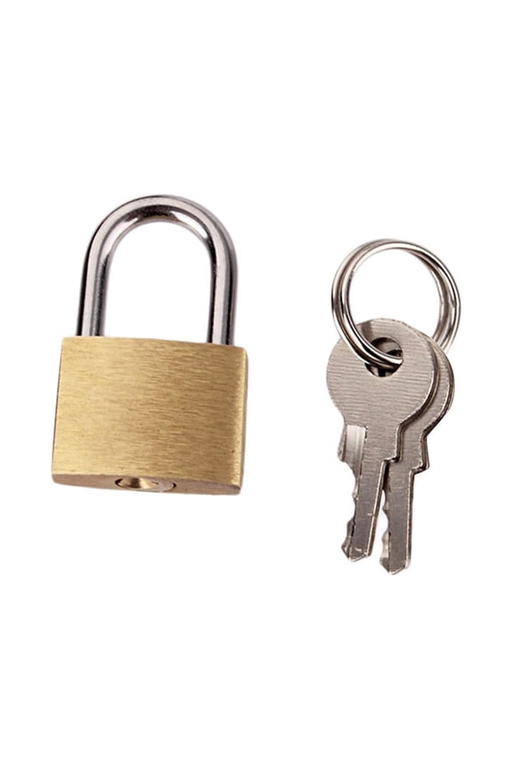 3 Pcs Small Solid Brass Locks with Keys, Rust Resistant 20Mm, for Luggage, Backpack, Gym Locker, Jewelry Box, 1 Pack
