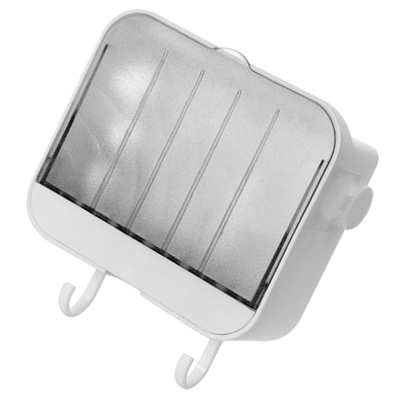 3-Pack White Soap Dish with Lid for Kitchen and Travel, Holder Organizer Set