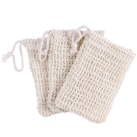 3 Pcs Soap Saver Bag Sack Natural Sack Soap Pouch Sachet Soap Pouch Soap Sponge Bag (Random Color)