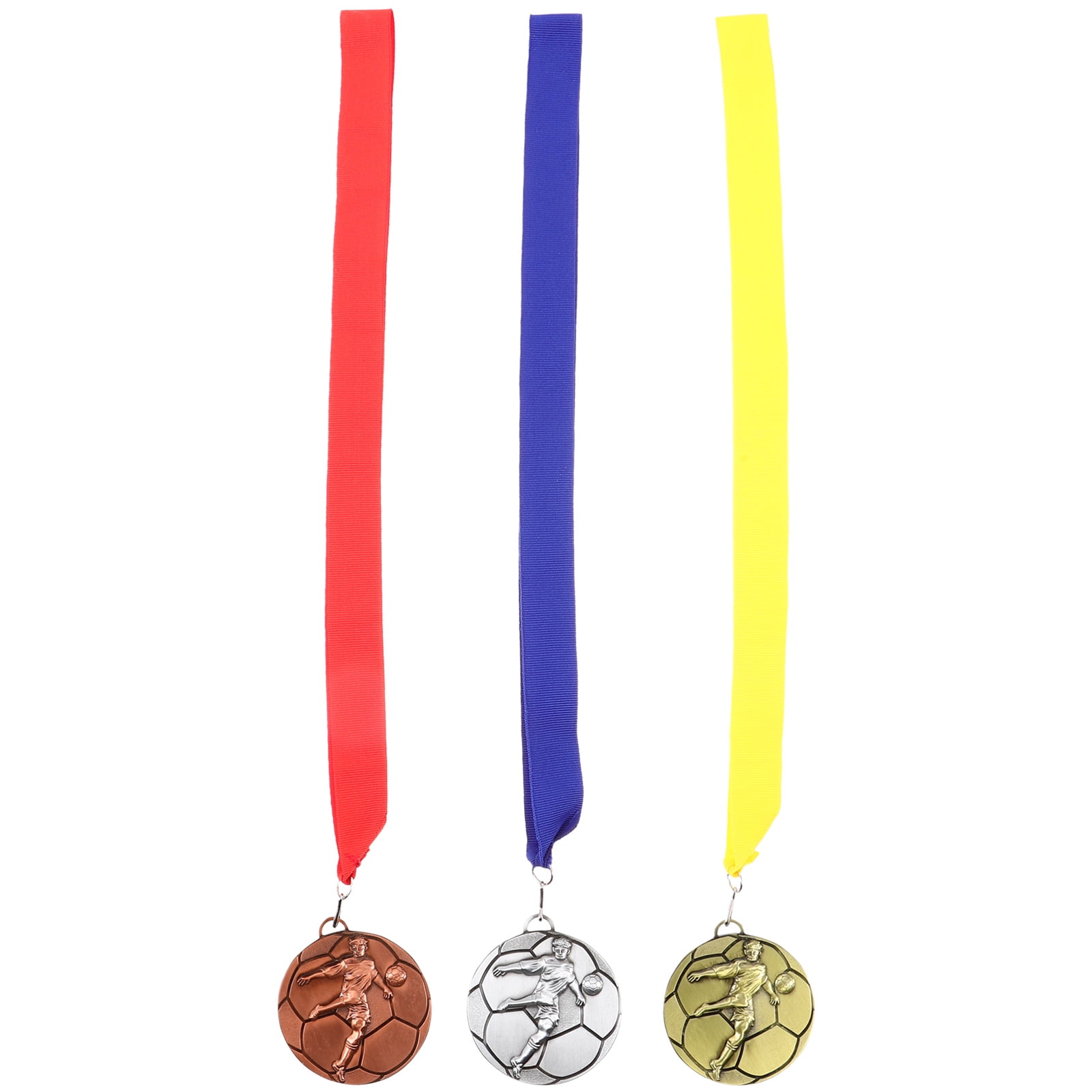 3 Pcs Soccer Medal Football Medals for Games Sports 1st 3rd Place Alloy ...