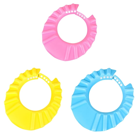 3 Pcs Soft Adjustable Shower Caps, Shampoo Bath Bathing Hat, Silicone Adjustable Washing Hair Shower Bathing Protection Shower Cap