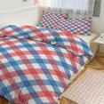 thumbnail image 1 of 3 Pcs Soft Bedding Set, Includes 1 Duvet Cover with Zipper And 2 Pillow Shams,American Flag Blue Red White Full(79"×90"), 1 of 8