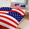 thumbnail image 1 of 3 Pcs Soft Bedding Set, Includes 1 Duvet Cover with Zipper And 2 Pillow Shams,American Flag Full(79"×90"), 1 of 8