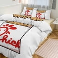 thumbnail image 1 of 3 Pcs Soft Bedding Set, Includes 1 Duvet Cover with Zipper And 2 Pillow Shams,Chick Fa La Twin(86"x70"), 1 of 8