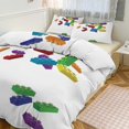 thumbnail image 1 of 3 Pcs Soft Bedding Set, Includes 1 Duvet Cover with Zipper And 2 Pillow Shams,Falling Blocks Full(79"×90"), 1 of 8