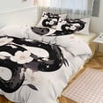 thumbnail image 1 of 3 Pcs Soft Bedding Set, Includes 1 Duvet Cover with Zipper And 2 Pillow,Shams Flower Entwined Snake Queen(90"×90"), 1 of 8