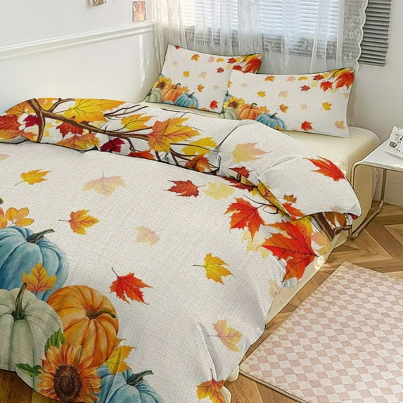 3 Pcs Soft Bedding Set, Includes 1 Duvet Cover with Zipper And 2 Pillow Shams,Landscape Painting Farmhouse King(102"×90")