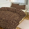 thumbnail image 1 of 3 Pcs Soft Bedding Set, Includes 1 Duvet Cover with Zipper And 2 Pillow Shams,Leopard Twin(86"x70"), 1 of 8