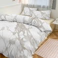 thumbnail image 1 of 3 Pcs Soft Bedding Set, Includes 1 Duvet Cover with Zipper And 2 Pillow Shams,Marble Texture Full(79"×90"), 1 of 8