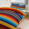 thumbnail image 1 of 3 Pcs Soft Bedding Set, Includes 1 Duvet Cover with Zipper And 2 Pillow Shams,Mexican Serape Twin(86"x70"), 1 of 8