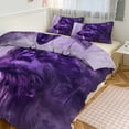 thumbnail image 1 of 3 Pcs Soft Bedding Set, Includes 1 Duvet Cover with Zipper And 2 Pillow,Shams Purple Wolf King(102"×90"), 1 of 8