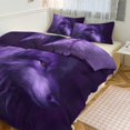 thumbnail image 1 of 3 Pcs Soft Bedding Set, Includes 1 Duvet Cover with Zipper And 2 Pillow,Shams Purple Wolf Twin(86"x70"), 1 of 8