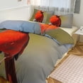 thumbnail image 1 of 3 Pcs Soft Bedding Set, Includes 1 Duvet Cover with Zipper And 2 Pillow,Shams Red Bird Northern Cardinal Full(79"×90"), 1 of 8