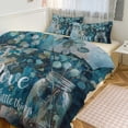 thumbnail image 1 of 3 Pcs Soft Bedding Set, Includes 1 Duvet Cover with Zipper And 2 Pillow Shams,Retro Country Oil Painting King(102"×90"), 1 of 8