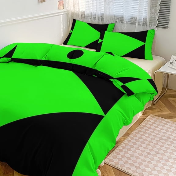 3 Pcs Soft Bedding Set, Includes 1 Duvet Cover with Zipper And 2 Pillow Shams,Shego Halloween Costume Twin(86"x70")