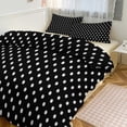 thumbnail image 1 of 3 Pcs Soft Bedding Set, Includes 1 Duvet Cover with Zipper And 2 Pillow Shams,Small Dots Pattern Full(79"×90"), 1 of 8
