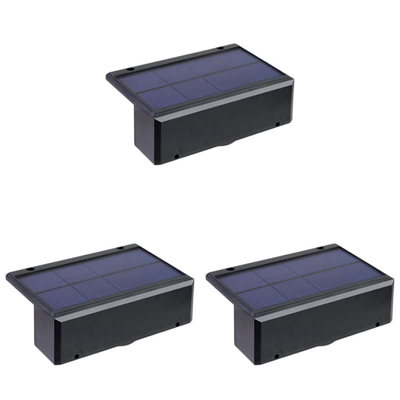 3 Pcs Solar Fence Lights Outdoor with Light Modes Bright and Dim, Waterproof LED Solar Lights for Outside, Solar Powered Fence Deck Step Railing Lights, for Outdoor Use