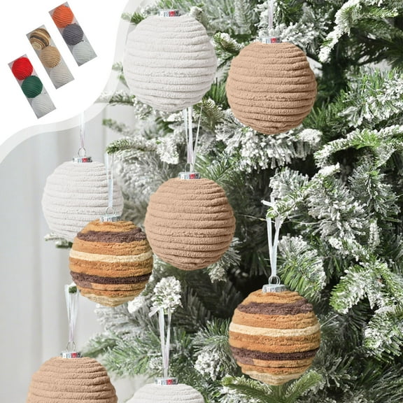 3 Pcs Solive Christmas Balls Ornaments Xmas Christmas Tree Shatterproof Ornaments Set Holiday Wedding Party Decoration