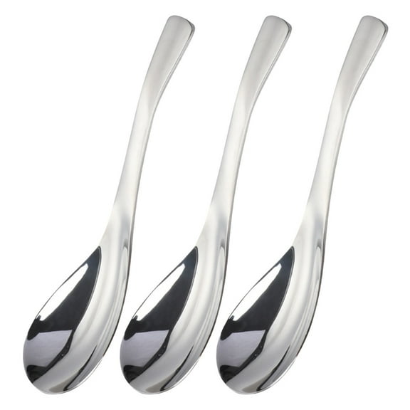 TOYMYTOY 3Pcs Stainless Steel Dining Spoons Thickening Spoon Set for Daily Use