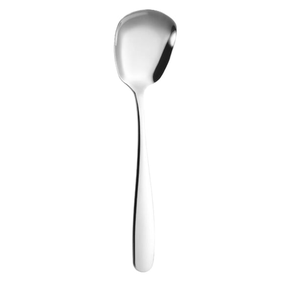 3 Pcs Spoons, Square Head Spoon, 7.3 in Stainless Steel Table Soup Spoons, Thick Heavy Flat Square Service Spoon with Long Handle, Ideal for Home, Kitchen, Restaurant, Durable Tableware Supply,Silver