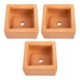 thumbnail image 1 of 3 Pcs Square Terracotta Flower Pot Decor Ceramic Vases for Flowers Succulent Plants Household Planters Container, 1 of 6
