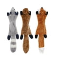 thumbnail image 1 of 3 Pcs Squirrel - No Stuffing Squeaky Dog Toys, Unstuffed Chew Toy for Small & Medium Breeds, Bulk Soft Plush Toys, Flat No Stuffing Puppy Toys, 1 of 5