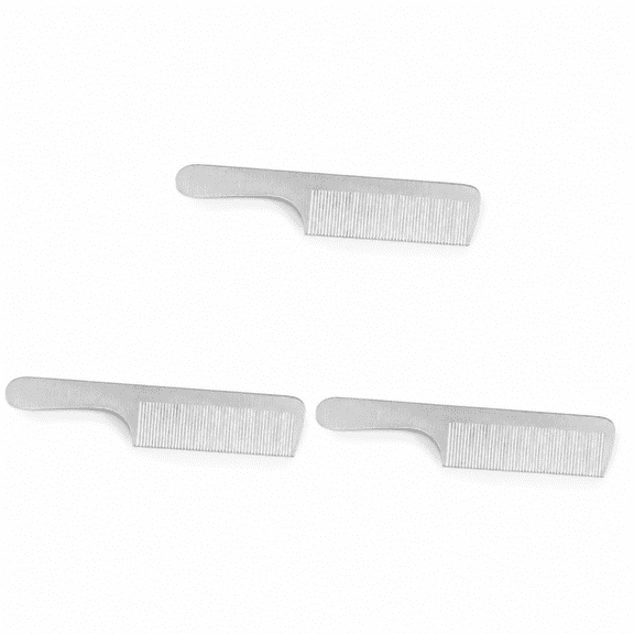 3 Pcs Stainless Steel Anti-Static Men's Beard Comb Home Barber Grooming Tool