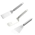 thumbnail image 1 of 3-Piece Stainless Steel Cooking Spatula Set for Healthy Cooking, Camping, Pancakes, Griddle Use, Metal Kitchen Utensils, 1 of 6