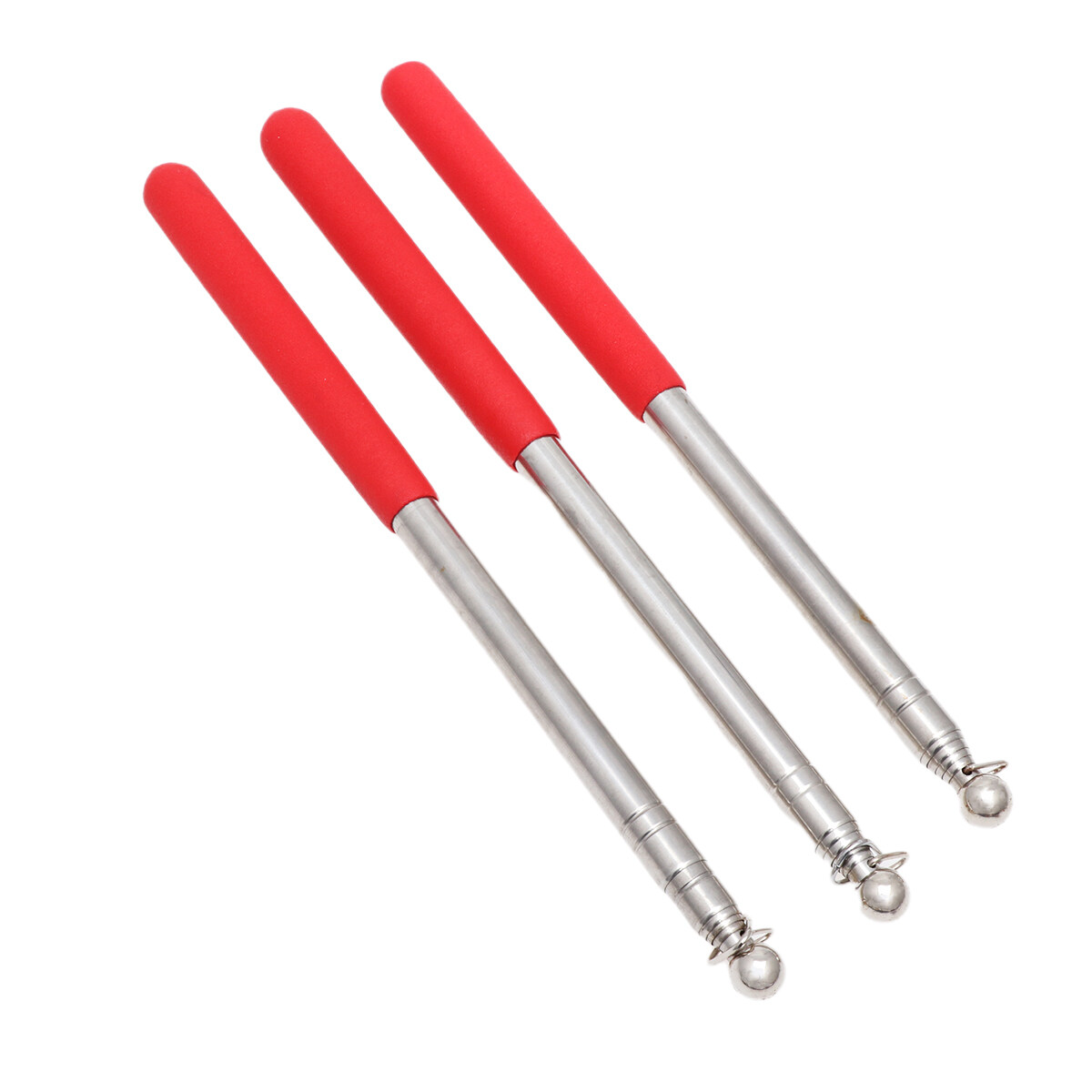 3 Pcs Stainless Steel Flag Post Stretchable Flagpole Telescopic Tour ...