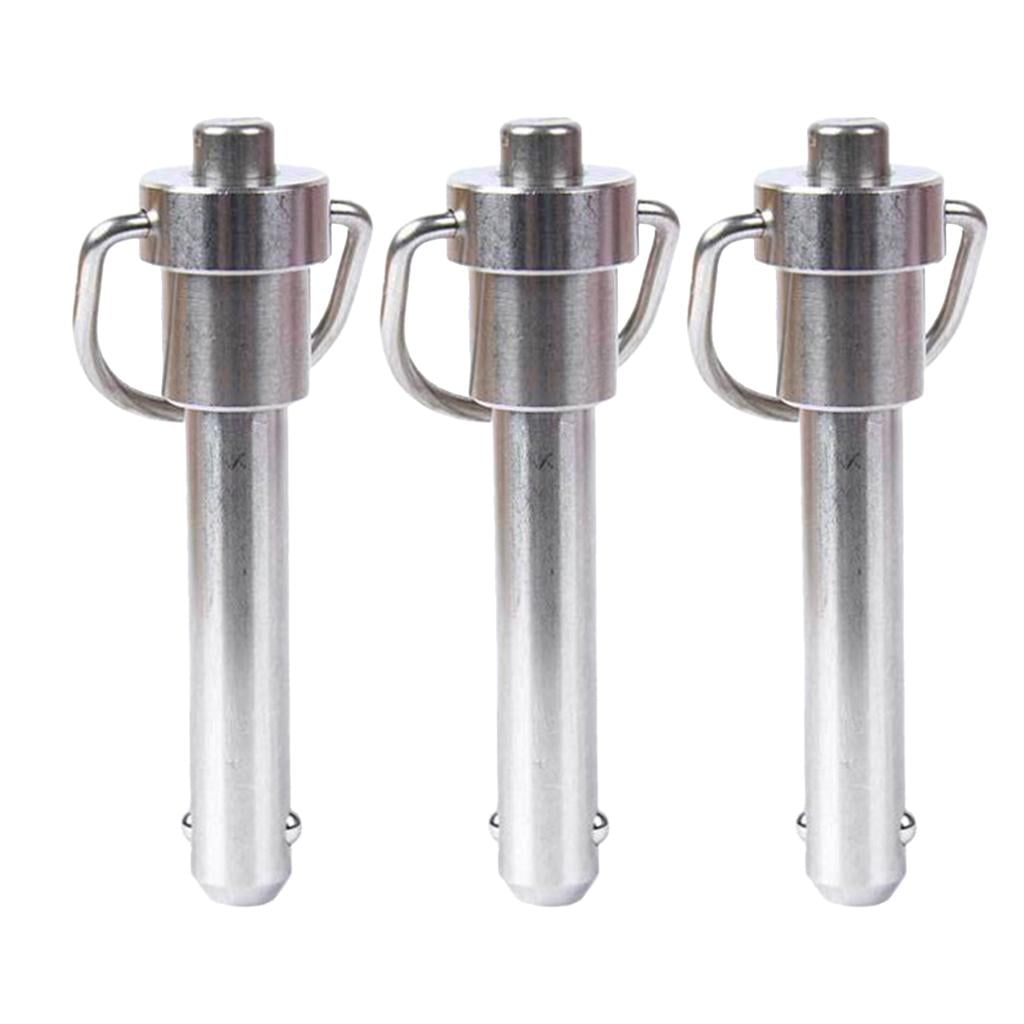 3 Pcs Stainless Steel Push Button Pins, Diameter 6mm, Length 15mm, Durable