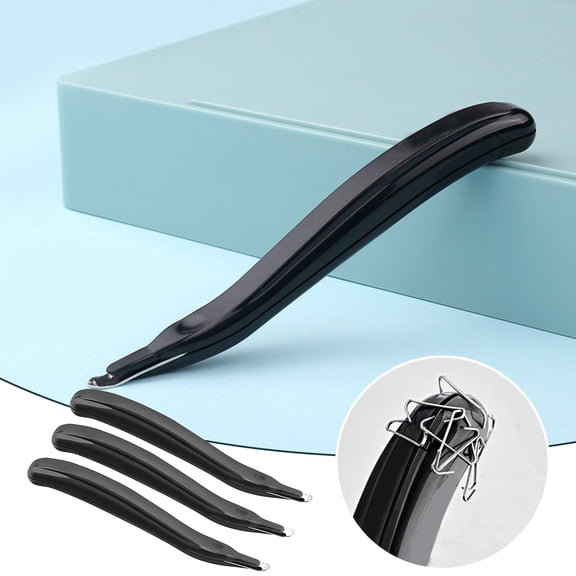 3 Pcs Staple Remover Staple Puller Remover Staple Remover Easy Staple Remover Tool Black96951