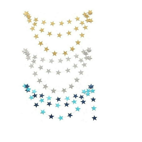 3 Pcs Stars Hanging Paper Garlands Wedding Party Birthday Baby Shower Decoration