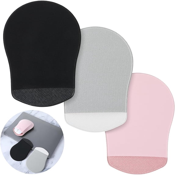 3 Pcs Stick-On Mouse Pouch, Universal Mouse Holder, Laptop Mouse Sleeve, Reusable Adhesive Mouse Storage Bag, Wireless Mouse Storage Holder, No Glue Residue, 3 Colors