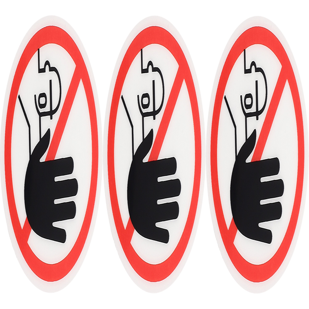 3 Pcs Stickers Safety Signs Security Sign No Touching Warning Signs The