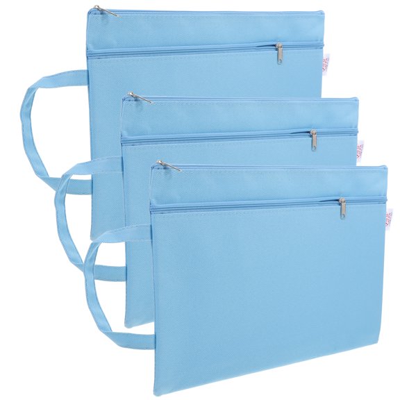 3 Pcs Storage Bag Folders Small File Bags with Zipper Zip Pouches for Organizing Small File Bags Organizing Bags Office