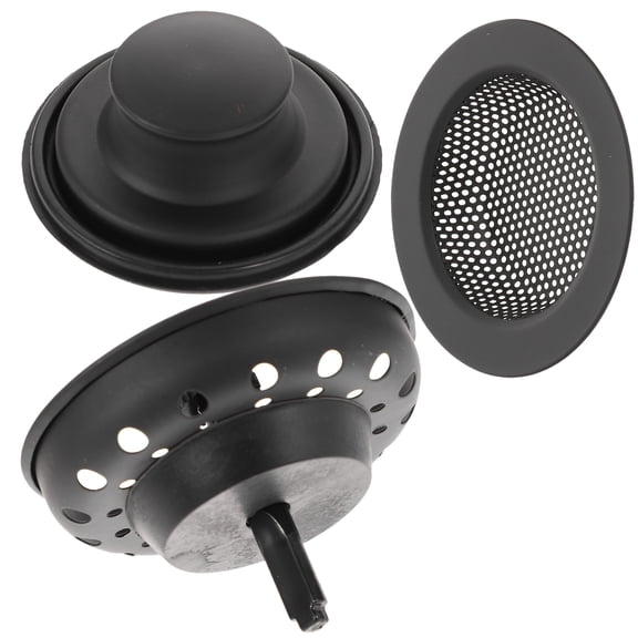UPGRATOR Garbage Disposal Accessories Black 3Pcs 4.3x4.3in