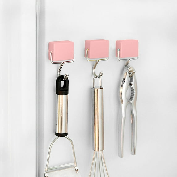 3 Pcs Strong Magnetic Hooks Holder Magnetic Hook for Metal Door Refrigerator Washing Machine BBQ Grill Tool Box Magnets for Hanging Kitchen Locker Classroom Cruise Cabins