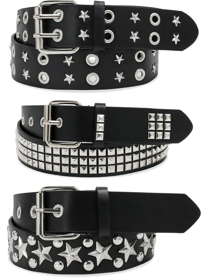 小物 00s 5351 studded black leather belt Y2K WIDE Y2K BELT BLACK CONCHO LEATHER STUDDED BUCKLE 2000S