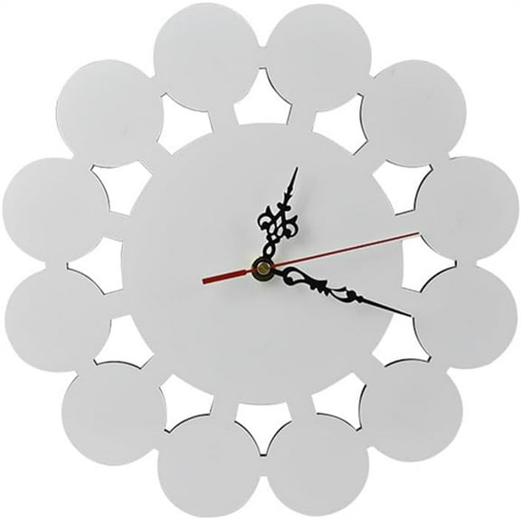 3 Pcs Sublimation Blanks Wall Clock MDF Round Silent Non Ticking Battery Operated Decorative Wall Clock