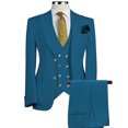 3 Pcs Suit Set Blazers Jacket Pants Vest / Fashion New Men Casual