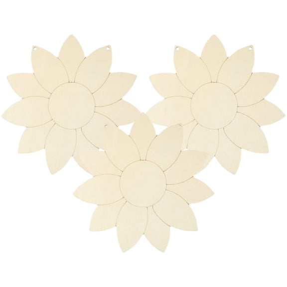 3 Pcs Sunflower Classroom Decor Fake Leaves Chips Cutout