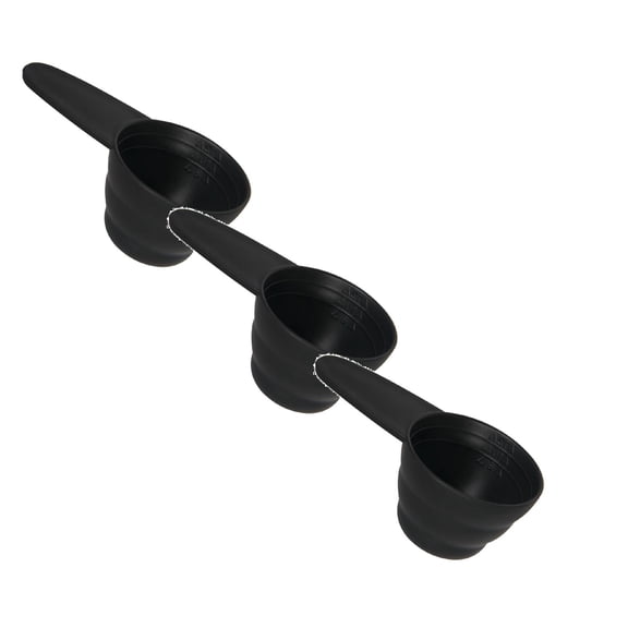 3 Pcs Tablespoon Coffee Scoop Small Scoops for Canisters, Plastic Scoopers, Scoops with Scale Short Handle, Measuring Scoop for Tea Milk Coffee Powder Fruit Seed Spices, 3.54"×1.96 "×1.37", Black