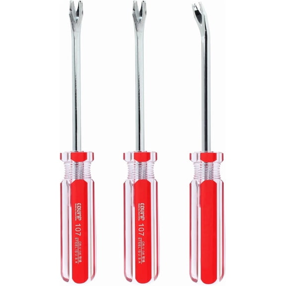 3 Pcs Tack Lifter 3mm U-Tip Tack Puller Nail Staple Rivet Remover Screwdriver Tool (Elbow Head)