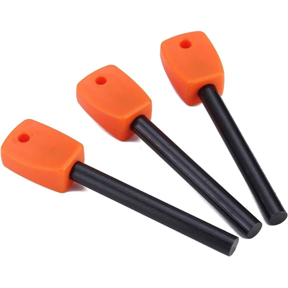 3 Pcs Tactical Ferro ferrocerium Rods Bushcraft Flint Fire Starter With Easy G