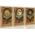 thumbnail image 1 of 3 Pcs Tarot Canvas Wall Art Sun Moon and Star Mystical Astrology Celestial Paintings Pictures Wall Decor Poster Print Artwork for Bedroom Living Room Dorm Home Decoration, 1 of 6
