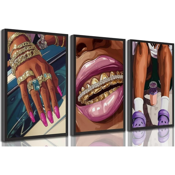 3 Pcs Tarot Canvas Wall Art Sun Moon and Star Mystical Astrology Celestial Paintings Pictures Wall Decor Poster Print Artwork for Bedroom Living Room Dorm Home Decoration