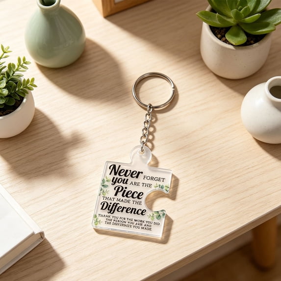 3 Pcs Team Appreciation Gifts Bulk for Coworker Employee Staff, Thank You Keychains Gift Set, Acrylic Puzzle Piece Keychains, Bulk Thank You Keychains, Gift Set for Employee, Staff, Teamwork