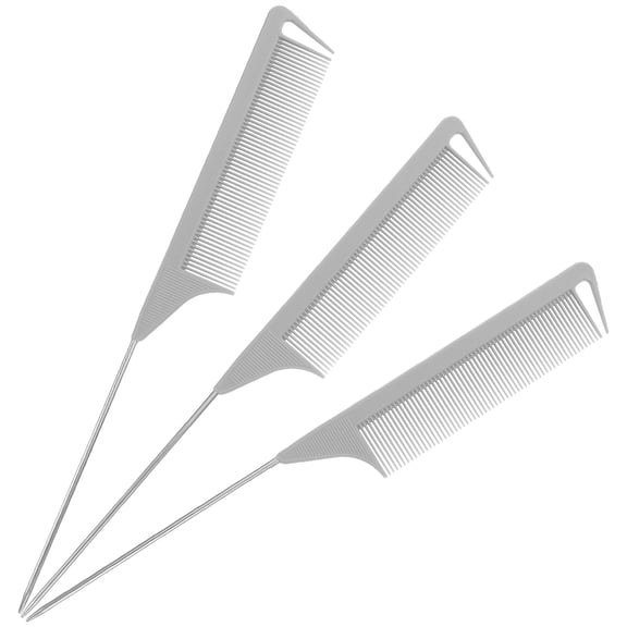 SWETRACE Professional Salon Highlights Comb Carbon Fiber 3Pcs 9.3x1.1x0.1in