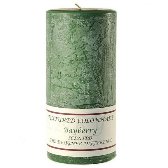 3 Pcs, Textured 3x6 Bayberry Pillar Candles 3 in. diameterx6.25 in. tall