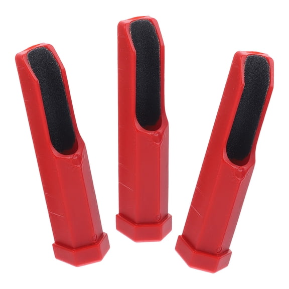 SHOWERORO 3Pcs Portable Pool Cue Tip Shaper Plastic Burnisher Red Billiard Repair Tool